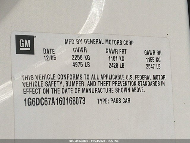 Cadillac STS 2006 1G6DC67A160168073 Image 10