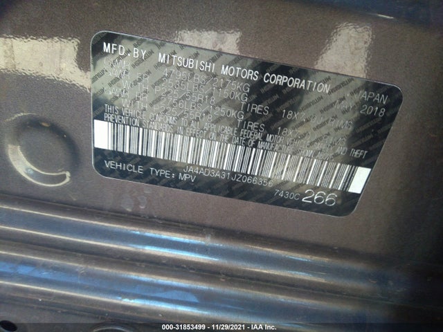 JA4AD3A31JZ066356 Mitsubishi Outlander Se/sel/le