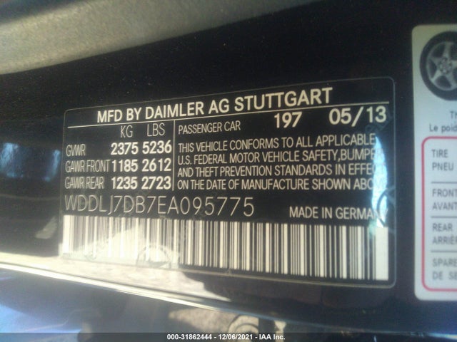 2014 Mercedes-Benz CLS-Class, VIN: WDDLJ7DB7EA095775