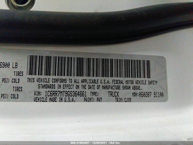 1C6RR7MT9GS364661 RAM 1500 Sport