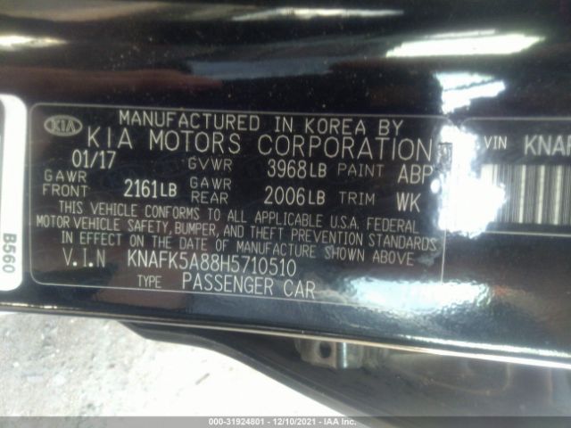 KNAFK5A88H5710510 KIA Forte5 Lx