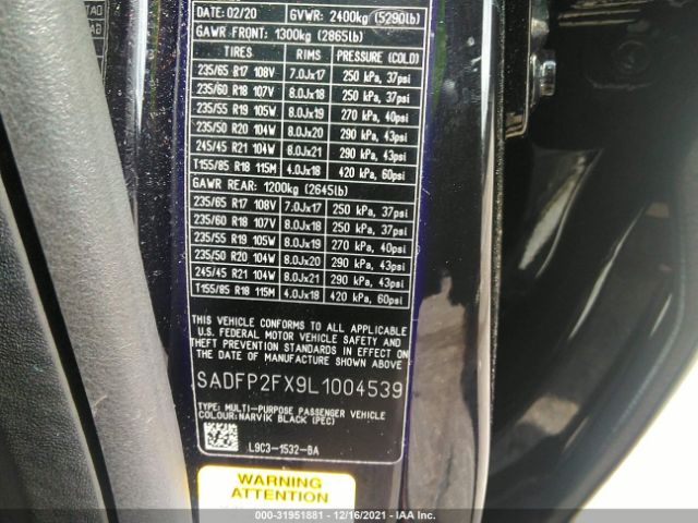 2020 JAGUAR E-PACE SADFP2FX9L1004539 Photo 8