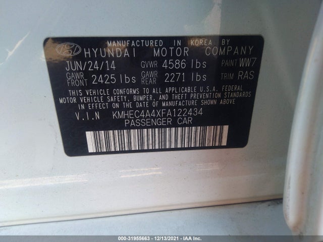 2015 Hyundai Sonata, VIN: KMHEC4A4XFA122434