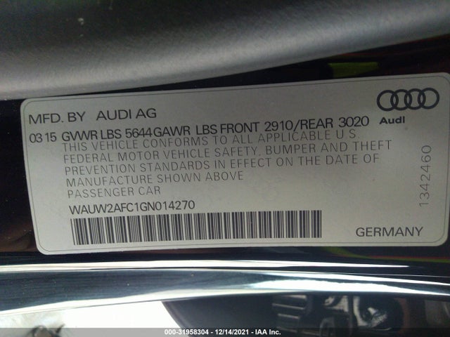2016 Audi S7, VIN: WAUW2AFC1GN014270