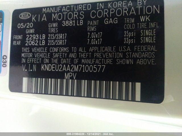2021 Kia Seltos, VIN: KNDEU2AA2M7100577
