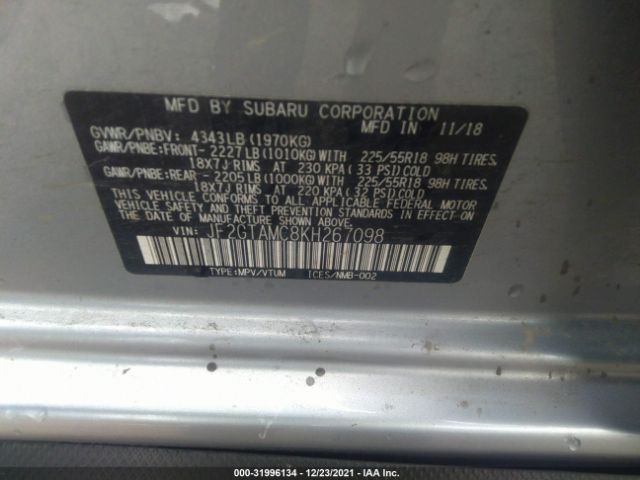 JF2GTAMC8KH267098 Subaru Crosstrek Limited