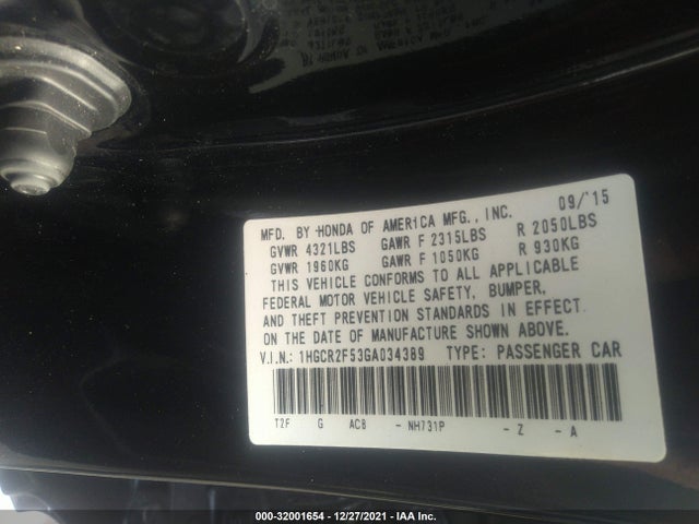 Honda k24w1 2016 1HGCR2F53GA034389 Image 22