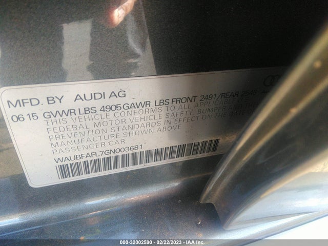 WAUBFAFL7GN003681 Audi A4 PREMIUM