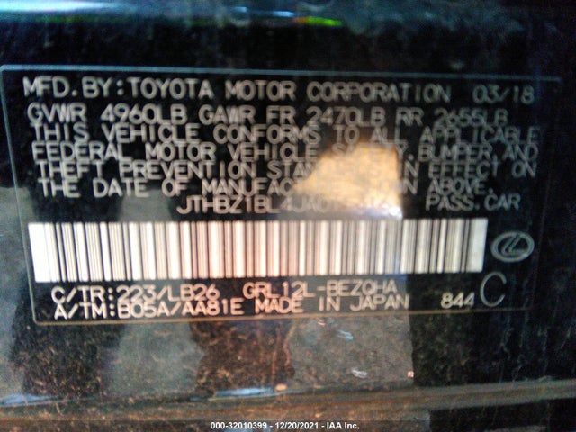 2018 Lexus GS, VIN: JTHBZ1BL4JA015316