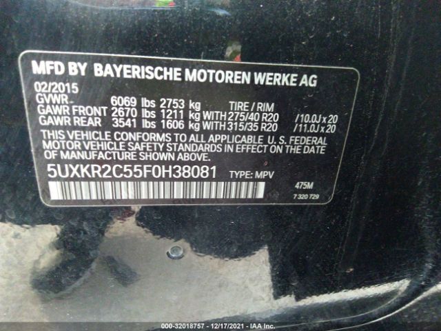 5UXKR2C55F0H38081 BMW X5 Sdrive35i