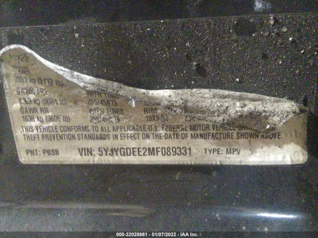 2021 TESLA MODEL Y 5YJYGDEE2MF089331 Photo 8