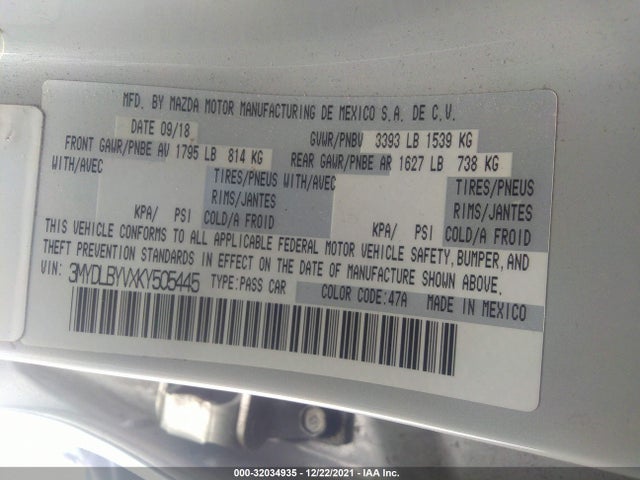 2019 Toyota Yaris, VIN: 3MYDLBYVXKY505445