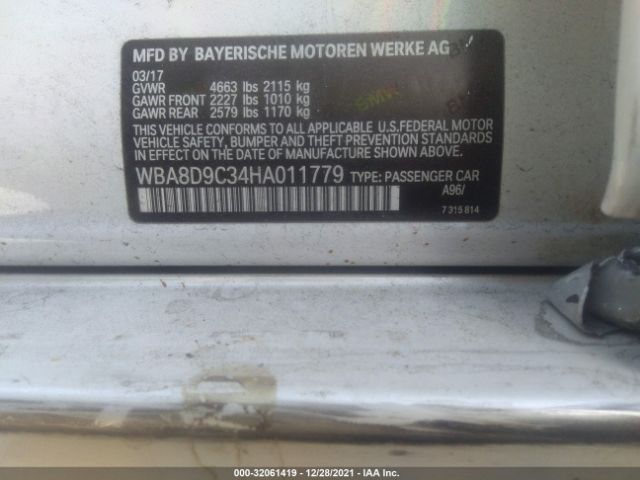 WBA8D9C34HA011779 BMW 3 Series 330i Xdrive