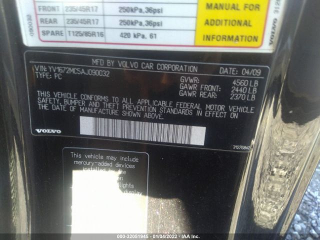 YV1672MC5AJ090032 Volvo C70