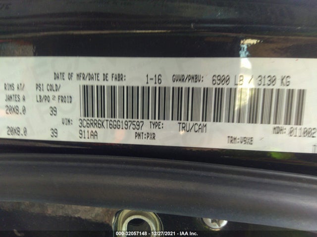 RAM 1500 St/tradesman 2016 3C6RR6KT6GG197597 Image 9