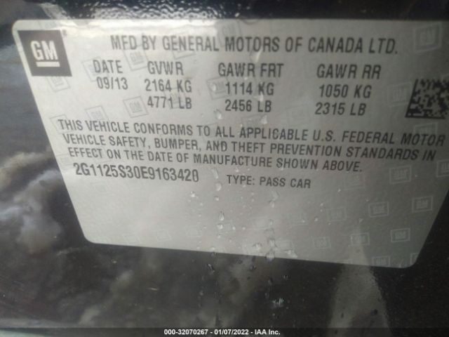2G1125S30E9163420 Chevrolet Impala 2lt