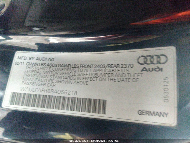 WAULFAFR6BA056218 Audi A5 2.0t Premium Plus
