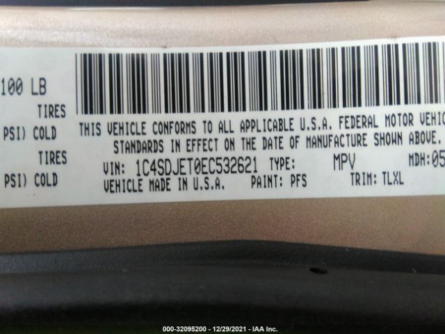 1C4SDJET0EC532621 Dodge Durango Citadel