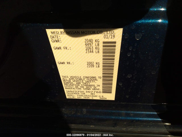 2019 Nissan Leaf, VIN: 1N4AZ1CP1KC307760