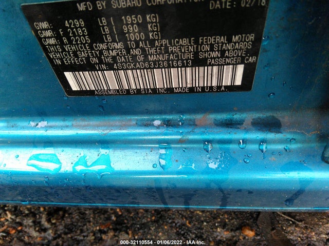 4S3GKAD63J3616613 Subaru Impreza Premium