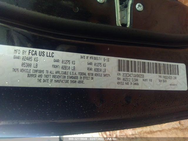 Dodge CHARGER R/T 2016 2C3CDXCT1GH302259 Image 10