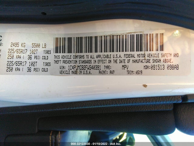 1C4PJMCB2FW540391 Jeep Cherokee Latitude
