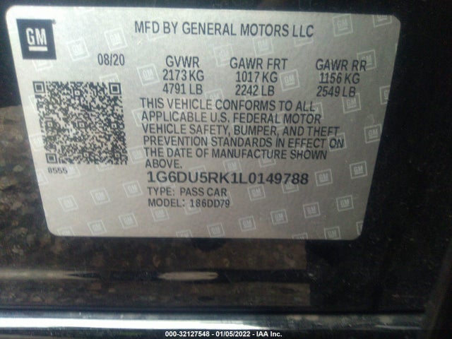 2020 Cadillac CT5, VIN: 1G6DU5RK1L0149788