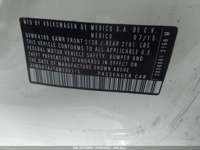 Volkswagen JETTA SEDAN 2016 3VWD67AJ1GM208313 Image 9