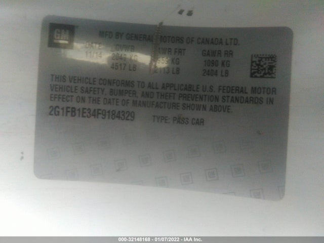 Chevrolet CAMARO LS 2015 2G1FB1E34F9184329 Image 10
