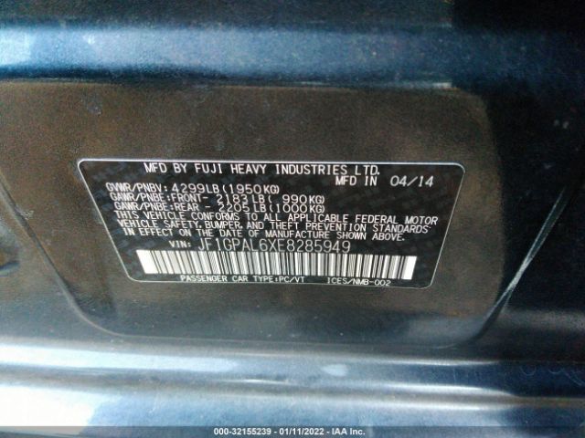 JF1GPAL6XE8285949 Subaru Impreza 2.0i Sport Premium