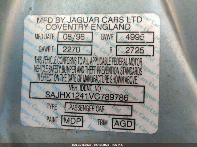 1997 JAGUAR XJ SAJHX1241VC789786 Photo 8