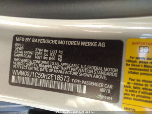 2017 MINI HARDTOP WMWXU1C59H2E18573 Photo 8