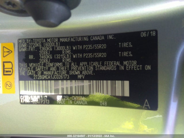 2018 Lexus RX, VIN: 2T2BGMCA1JC026173