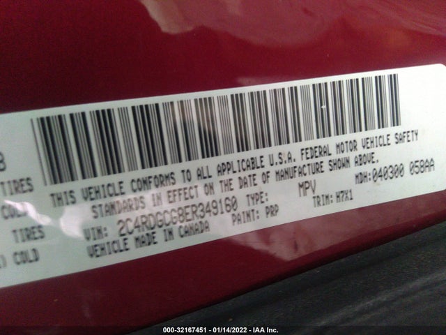 Dodge Grand Caravan Sxt 2014 2C4RDGCG8ER349160 Image 10