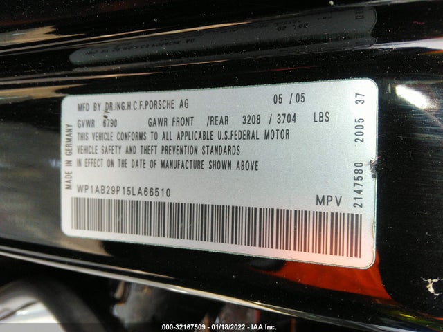 2005 PORSCHE CAYENNE WP1AB29P15LA66510 Photo 8