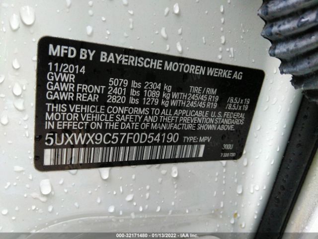 5UXWX9C57F0D54190 BMW X3 Xdrive28i