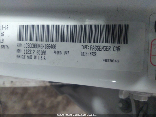 2014 CHRYSLER 200 TOURING VIN: 1C3CCBBB4EN186400