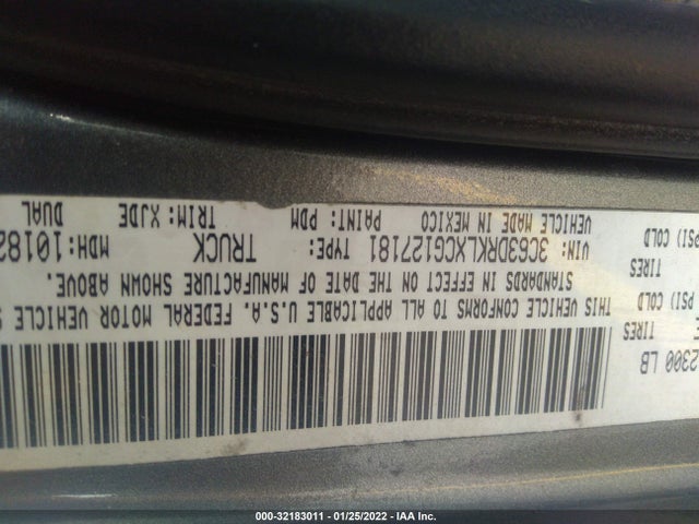 2012 RAM 3500 LARAMIE LONGHORN VIN: 3C63DRKLXCG127181