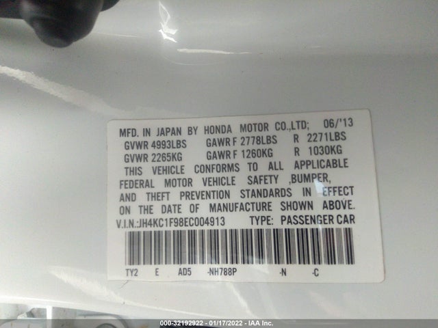 Acura Rlx Advance Pkg 2014 JH4KC1F98EC004913 Image 9