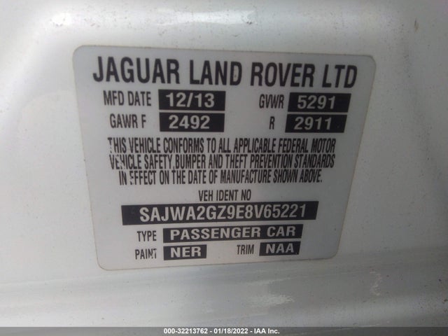 2014 Jaguar XJ, VIN: SAJWA2GZ9E8V65221
