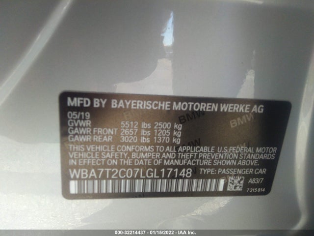 BMW 7 Series 740i 2020 WBA7T2C07LGL17148 Image 9