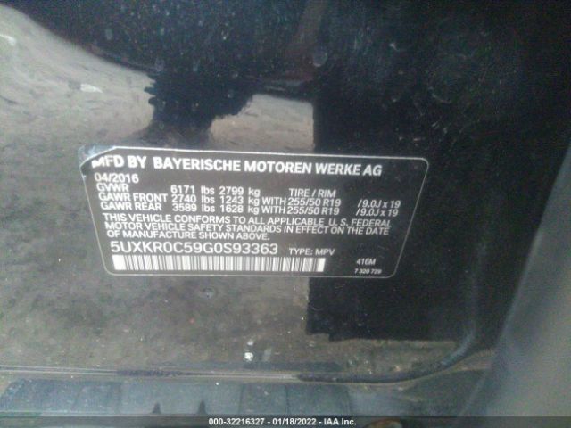5UXKR0C59G0S93363 BMW X5 Xdrive35i