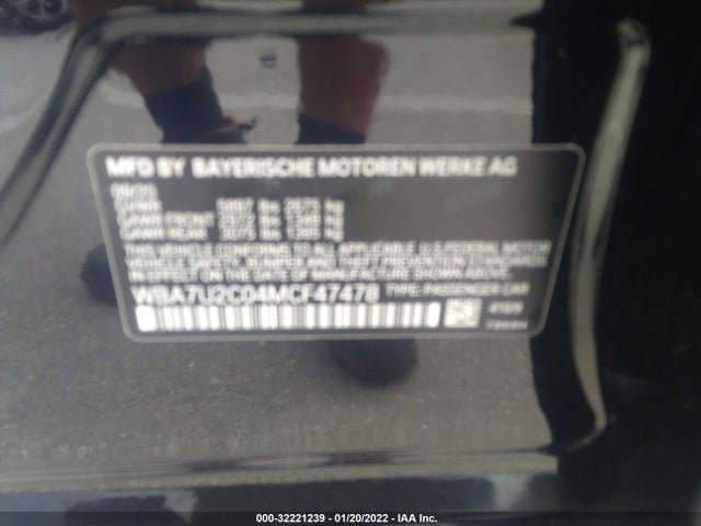2021 BMW 7 Series, VIN: WBA7U2C04MCF47478