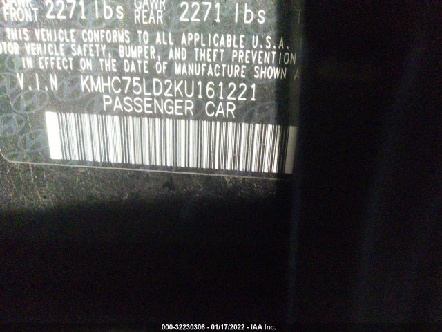 2019 Hyundai Ioniq, VIN: KMHC75LD2KU161221