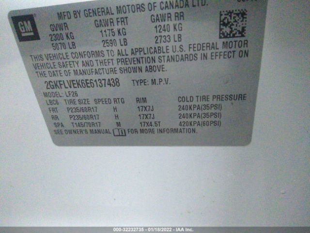 2GKFLVEK6E6137438 GMC Terrain Sle