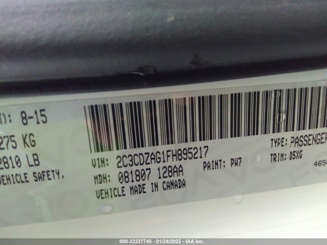 2015 Dodge Challenger, VIN: 2C3CDZAG1FH895217