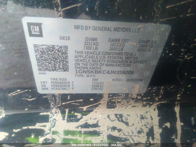 Chevrolet Tahoe Lt 2018 1GNSKBKC4JR338205 Image 10