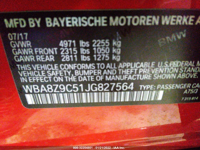 2018 BMW 3 Series, VIN: WBA8Z9C51JG827564