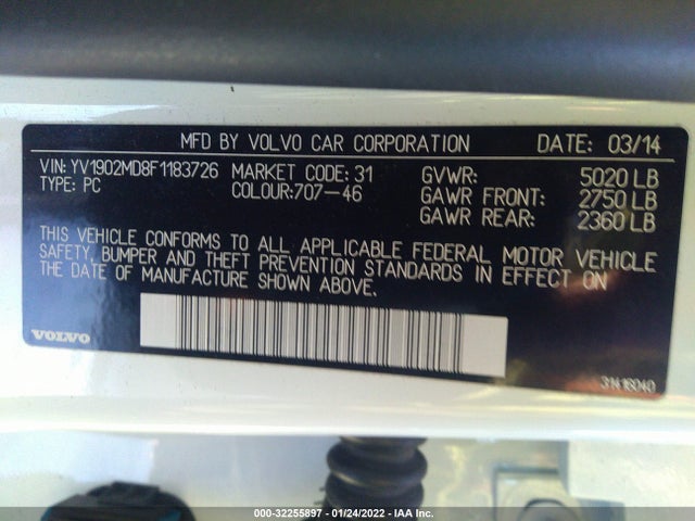 2015 Volvo S80, VIN: YV1902MD8F1183726
