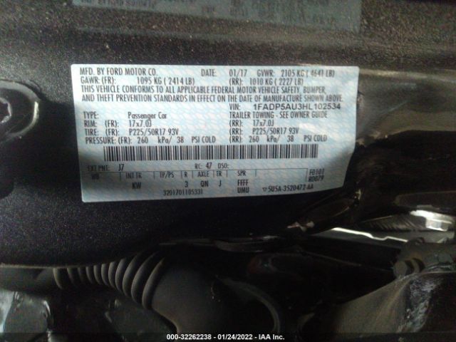 1FADP5AU3HL102534 Ford C-max Hybrid Se